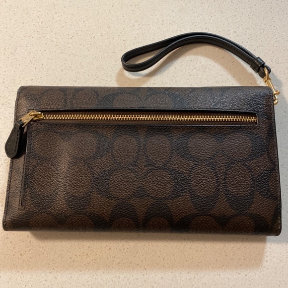 Coach Bags Travel Envelope Wallet In Signature Canvas Poshmark